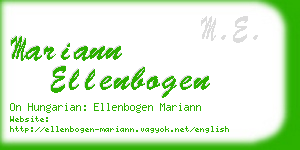 mariann ellenbogen business card